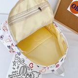 Weiyinxing Trendy Cute Cartoon Printing College Backpack New Girl Travel Nylon Book Bag Female Laptop Fashion Women Kawaii School Bags