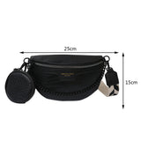 Weiyinxing Luxury Chest Bag For Women Leather Chest Waist Pack Travel Crossbody Female Half Moon Waist Belt Bag Ladies Fanny Packs