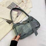 Weiyinxing Design PU Leather Shoulder Bags for Women 2024 Trendy Half Moon Underarm Bags Female Commute Handbags and Purses