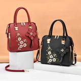 Weiyinxing Embroidery Flower Handbag For Women PU Leather Tassel Crossbody Bag Designer Handle Bag Brand Female Shoulder Bag bolso