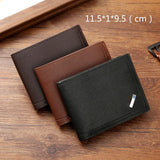 Weiyinxing Men Wallet Short Pu Leather Vintage Thin Male Purse Business Credit Card Holder Brand High Quality Wallet Coin Money Bag