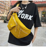 Weiyinxing Lady Waist Bag Casual Nylon Waist packs And Phone Pack Large capacity Belt Bags New Student Shoulder Crossbody Chest Bag