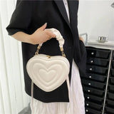 Weiyinxing 2024 Fashion Heart-shaped Lovely Shoulder Bags for Women PU Leather Female Crossbody Bags Vintage Casual Hand Bags