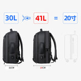 Weiyinxing Inch Laptop Backpack For Men Waterproof Oxford Notebook Multifunction Expandable USB Charging Black Bags Man Travel Backpacks