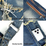 Weiyinxing Denim Jeans Casual Totes for Women Shoulder Bags Soft Student Large Capacity Vintage Shopping Bag Female Handbags §ã§å§ާܧÑ