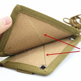 Weiyinxing Tactical MOLLE ID Card Holder Hook Loop Patch Tour Guide Badge Holders Outdoor Travel Pouch Pen Purse and Nylon Lanyard