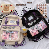 Weiyinxing Harajuku Girl Student Backpack Female College Style Lovely Korean Retro Fashion Schoolbag Large Capacity Messenger Bag
