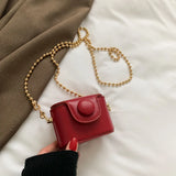 Weiyinxing Mini Crossbody Bag For Women Fashion Chest Sling Bag Luxury Chain Shoulder Coin Purse Pu Leather Mini Box Lipstick Bags