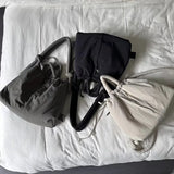 Weiyinxing Padded Women Shoulder Bag Cotton Quilted Backpack Down Space Designer Bags for Women Casual Drawstring Bag Shopper Purse