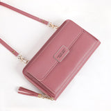 weiyinxing Women Shoulder Strap Bag Multifunction Long Wallet Fashion Tassel HandBag Hasp Card Holder Ladies Small Crossbody Cell Phone Bag