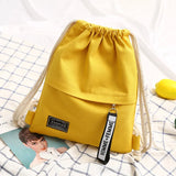 Weiyinxing Drawstring Backpack Fashion School Gym Drawstring Bag Casual String Knapsack School Back Pack For Teenager Women