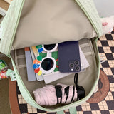 Weiyinxing Fashion Female Cute Travel Backpack Lady Nylon Book Bag Girl Kawaii College Backpack Trendy Women Laptop Leisure Student Bag