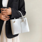 Weiyinxing Bag Knot Handle Bucket Bags for Women 2024 Brands Purses and Handbags Commute Black Shoulder Crossbody Bag Tote Clutch