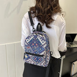 Weiyinxing Border Ethnic Style Backpack Retro Simple Leisure Backpack Large Capacity Commuter Travel Women's Crossbody Bbackpack