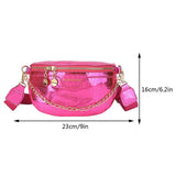 Weiyinxing Luxury Chest Bag For Women Leather Chest Waist Pack Travel Crossbody Female Half Moon Waist Belt Bag Ladies Fanny Packs