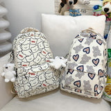 Weiyinxing Lady High Capacity Leisure Cartoon Printing College Backpack Trendy Women Fashion Nylon Laptop Book Girl Travel School Bags