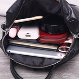 Weiyinxing Backpack Women Female Natural Leather Real Cowhide Ladies Backpack Bag High Quality Woman Black Bags School Backpacks