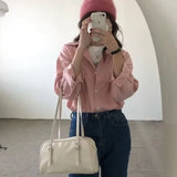 Weiyinxing Commuter Shoulder Bags for Women 2024 Luxury Designer Handbags Pure Color Causal Bag Big Capacity Pillow Underarm Bag