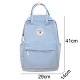 Weiyinxing Female Travel College Backpack Trendy Women Kawaii Student Laptop BookBag Cool Girl Nylon School Backpack Cute Lady Teen