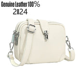 Weiyinxing New 2024 Women's Shoulder Bag 100% Layer Cowhide Female Messenger Bags Trendy Designer Casual Handbag Wallet Sac A Main