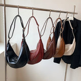 Weiyinxing Half Moon Zipper Shoulder Side Bag for Women 2024 Fashion Crossbody Bag Female Winter Trend Designer Handbags