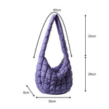 Weiyinxing Padded Crossbody Bag for Women 2024 Pleated Bubbles Cloud Shoulder Bags Large Bucket Tote Designer Bag Ruched Handbags