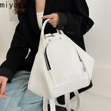 Weiyinxing Commuting Simple Solid Color Backpack for Women 2024 New Light Luxury and Popular Fashion Versatile Multi Straddle Bag