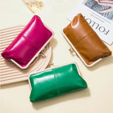 Weiyinxing Leather Long Clutch Wallet Clip Bags Vintage Coin Purse Card Holder Key Lipstick Storage Phone Pouch Case for Women