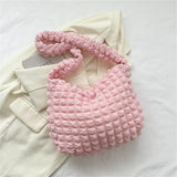 Weiyinxing Style Fashion Crossbody Bag For Women Pleated Bubbles Cloud Shoulder Bags Large Tote Bucket Designer Bag Ruched Handbags