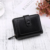 Weiyinxing Women Wallets 2024 New Luxury Brand Red Black Small Mini Coin Purse Hasp Card Holder Lady Wallet Zipper Female Leather Buckle