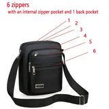 Weiyinxing Men Nylon Shoulder Bag Messenger Bag Casual Waterproof Nylon Zipper Pocket Handbag Fashion Tote Travel Male Crossbody Bags