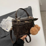 Weiyinxing Design Small Bucket Bags for Women 2024 New Fashion Zip Up Female Handbags Autumn Winter Trendy Crossbody Bags