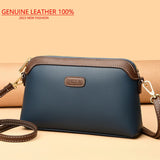 Weiyinxing Solid Color Cow Women Shoulder Crossbody Bag 2024 Luxury Ladies Phone Bag And Purses Genuine Leather Handbag Women's Bag