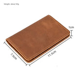 Weiyinxing Leather Card Holder Purse ID Card Real Leather Rfid Card Case Clutch Wallets Slots for Men Women Mini Slim Short Purse