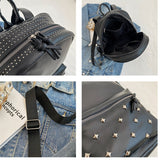 weiyinxing Designer Soft Pu Leather Women Backpack Large School Bags for Teenage Girls Ladies Shoulder Bags With Rivet Mochila Feminina