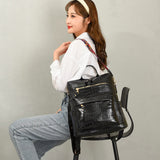 Weiyinxing New ALLIGATOR Pattern Woman Backpack Fashion Ladies Travel Rucksack College Student Bagpack