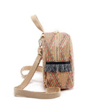 Weiyinxing Fashion New Straw Braided Ethnic Style Hand-woven Personalized Diagonal Backpack