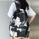 Weiyinxing Women Men Camouflage School Bag Boy Girl Travel Backpack Male Lady Graffiti Book Bag Female Laptop College Backpack Fashion