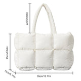 Weiyinxing Large Tote Padded Handbags Designer Quilted Women Shoulder Bags Luxury Nylon Down Cotton Crossbody Bag Winter Purse 2024