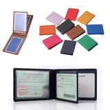 Weiyinxing License Holder Pu Leather on Cover for Car Driving Documents Business Id Pass Certificate Folder Wallet Card Holder Purse