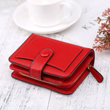 Weiyinxing Women Wallets 2024 New Luxury Brand Red Black Small Mini Coin Purse Hasp Card Holder Lady Wallet Zipper Female Leather Buckle