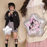 Weiyinxing Ita Bag Backpacks 2024 Popular Transparent School Bag for Women Sweet Chic Star Crossbody Bag Display Autumn Bolsa §³§å§ާܧÑ