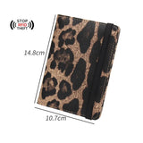 Weiyinxing Leopard Complex Passport Cover with Bandage Waterproof Passport Holder Built in RFID Blocking Protect Personal Information