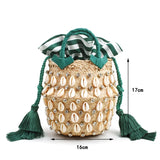 Weiyinxing Buy Summer Holiday Beach Bag with Pearl Ladies Woven Bucket Diamond Bag Designer Hot Handbags