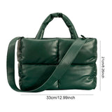 Weiyinxing Large Tote Padded Handbags Designer Quilted Women Shoulder Bags Luxury Nylon Down Cotton Crossbody Bag Winter Purse 2024