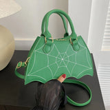 Weiyinxing Women Crossbody Bag Large Capacity Coffin Shape Phone Shoulder Bag Halloween PU Top Handle Bag for Travel Make Up Cosmetic Bag