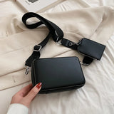 Weiyinxing Box Crossbody Bags for Women 2024 Female Designers Trend Small Leather Shoulder Side Bag Handbags with Wide Belt