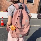 Weiyinxing Spicy Girl Star Backpack Women's Causal Y2k Backpack Fashion High Capacity Japanese Ins Cute Girls' School Bag