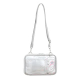 Weiyinxing Silver Womens Shoulder Bag Vintage Lolita Jk Casual Cute Embroidery Crossbody Bag Student Transparent Literary New Handbag