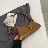 Weiyinxing Small Solid Color PU Leather Shoulder Bags 2024 Winter Women Fashion Luxury Trend Crossbody Bag Handbags and Purses